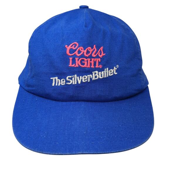 Coors Light The Silver Bullet Snapback Hat Blue One Size Adjustable - Picture 1 of 9